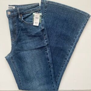 tilly’s dark blue high rise flare jeans